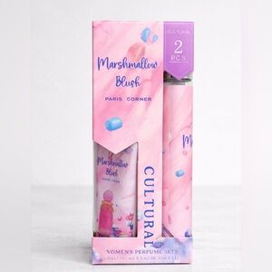 Marshmallow Blush Perfume & Hand Cream Set Paris Corner 2 Pc Gift Set New